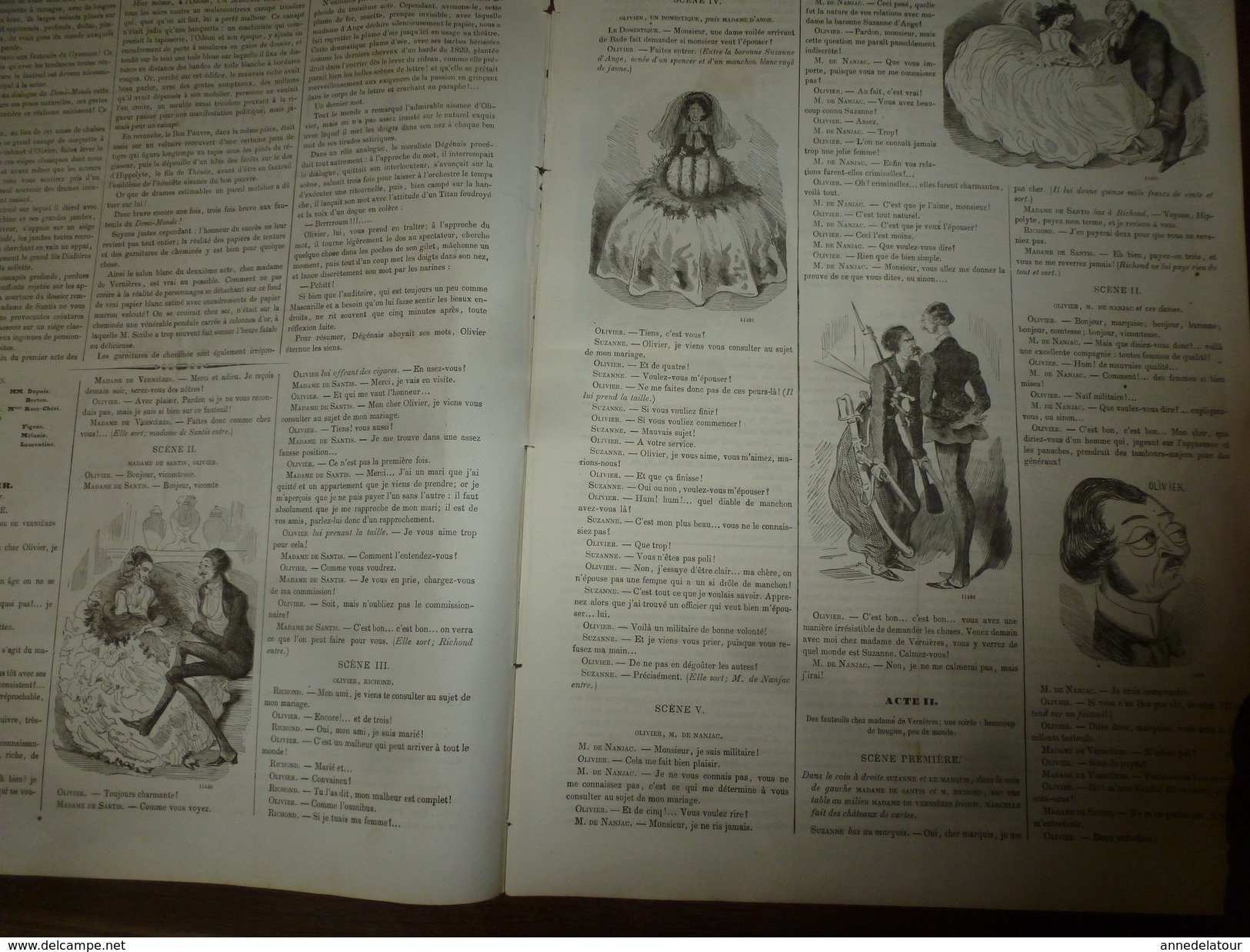 1855 Gravures:LE DEMI-MONDE ,Histoire De La Chaste Suzanne Entre Son Passé-futur Et Prologue Sur Les Fauteuils;BÊTISANA - Ohne Zuordnung