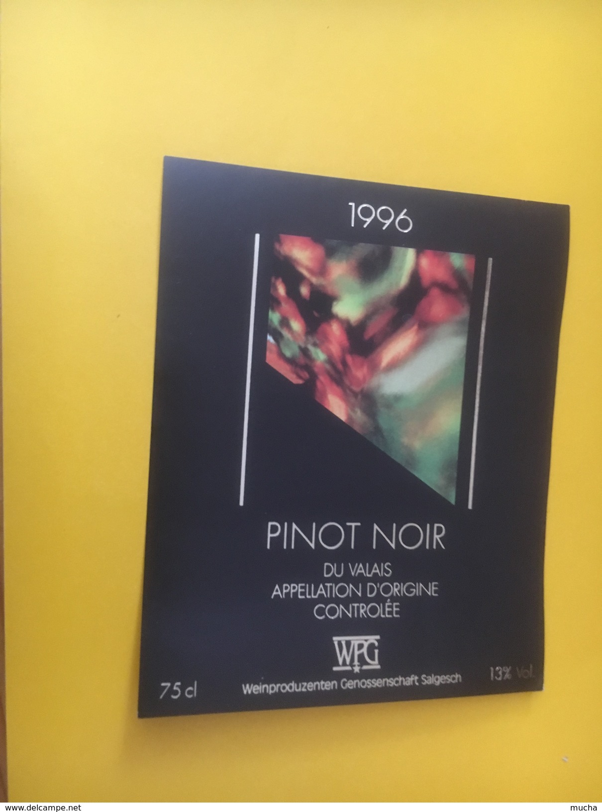 3952 - Pinot Noir Du Valais 1996 Suisse - Other & Unclassified