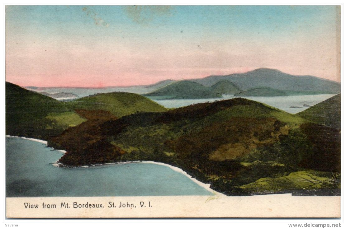 SAINT-THOMAS - View From Mt. Bordeaux, St. John, V.I.  (Recto/Verso) - Britse Maagdeneilanden