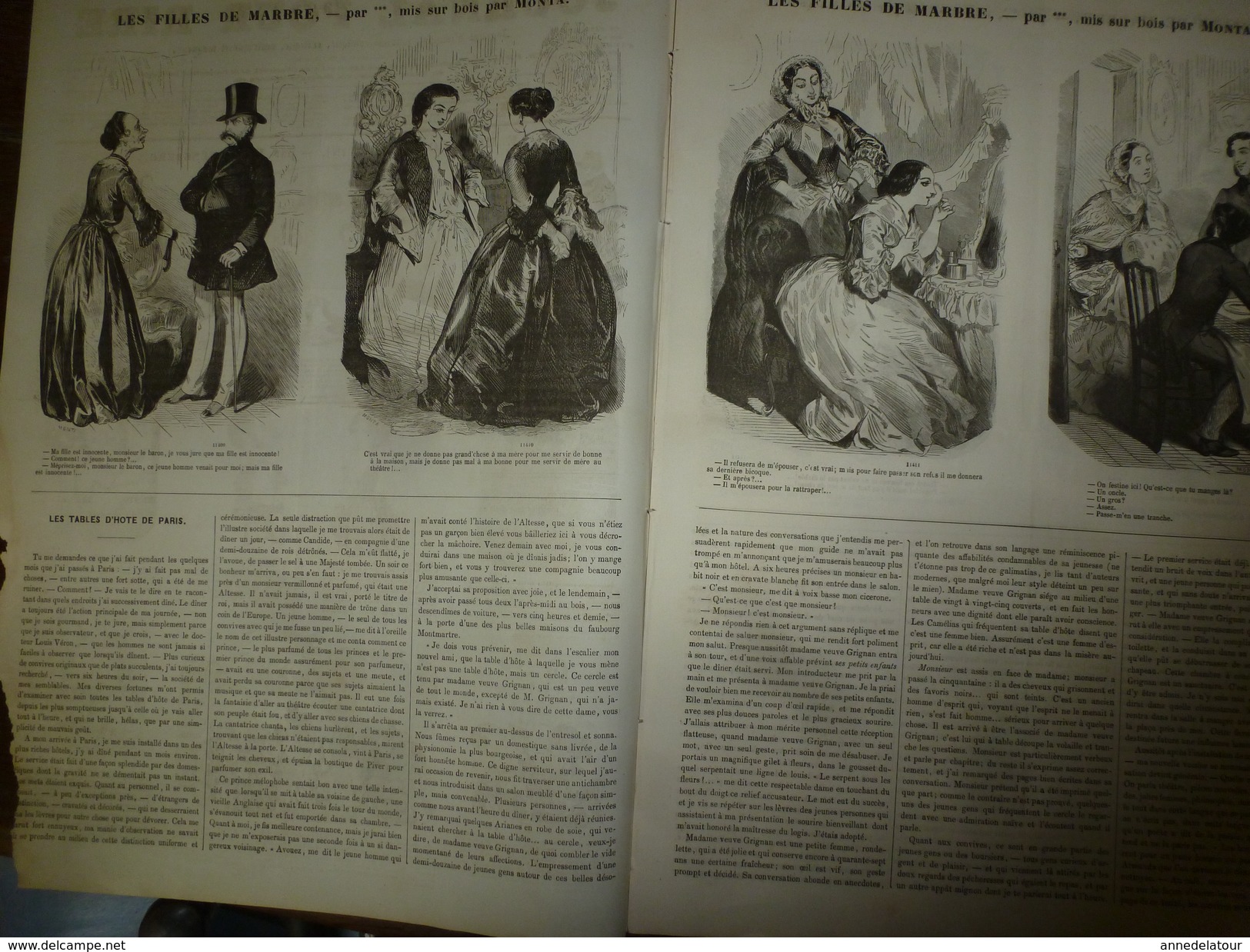 1855 Gravures: HOROSCOPE; Madame Ristori Au Théâtre; Les Filles De Marbre ,gravures Par Monta; Etc - Non Classés