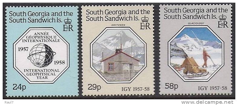 South Georgia 1987 - Année Géophysique Inter. - 3v Neufs*** (MNH) - Georgias Del Sur (Islas)