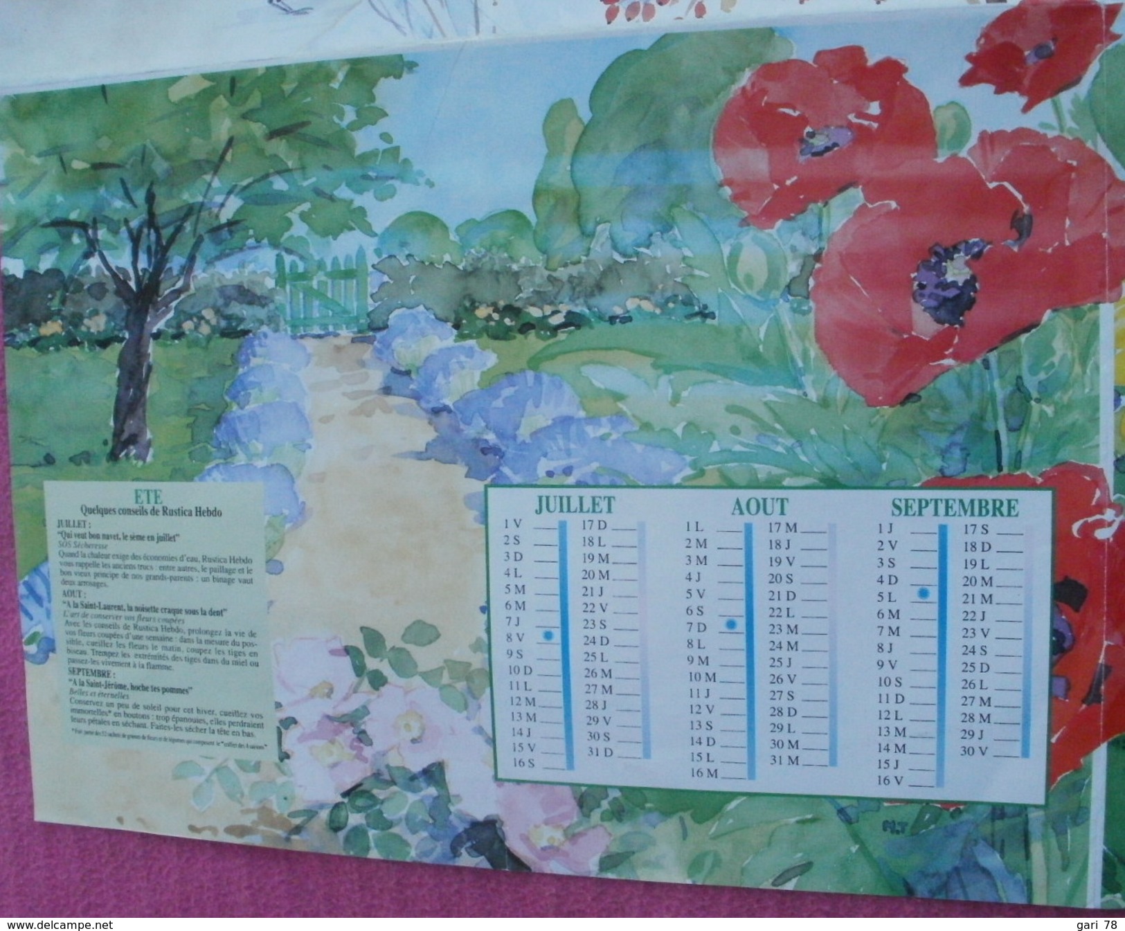 "CALENDRIER Des 4 Saisons 1994" Par RUSTICA, Genre Poster - Grand Format : 1991-00