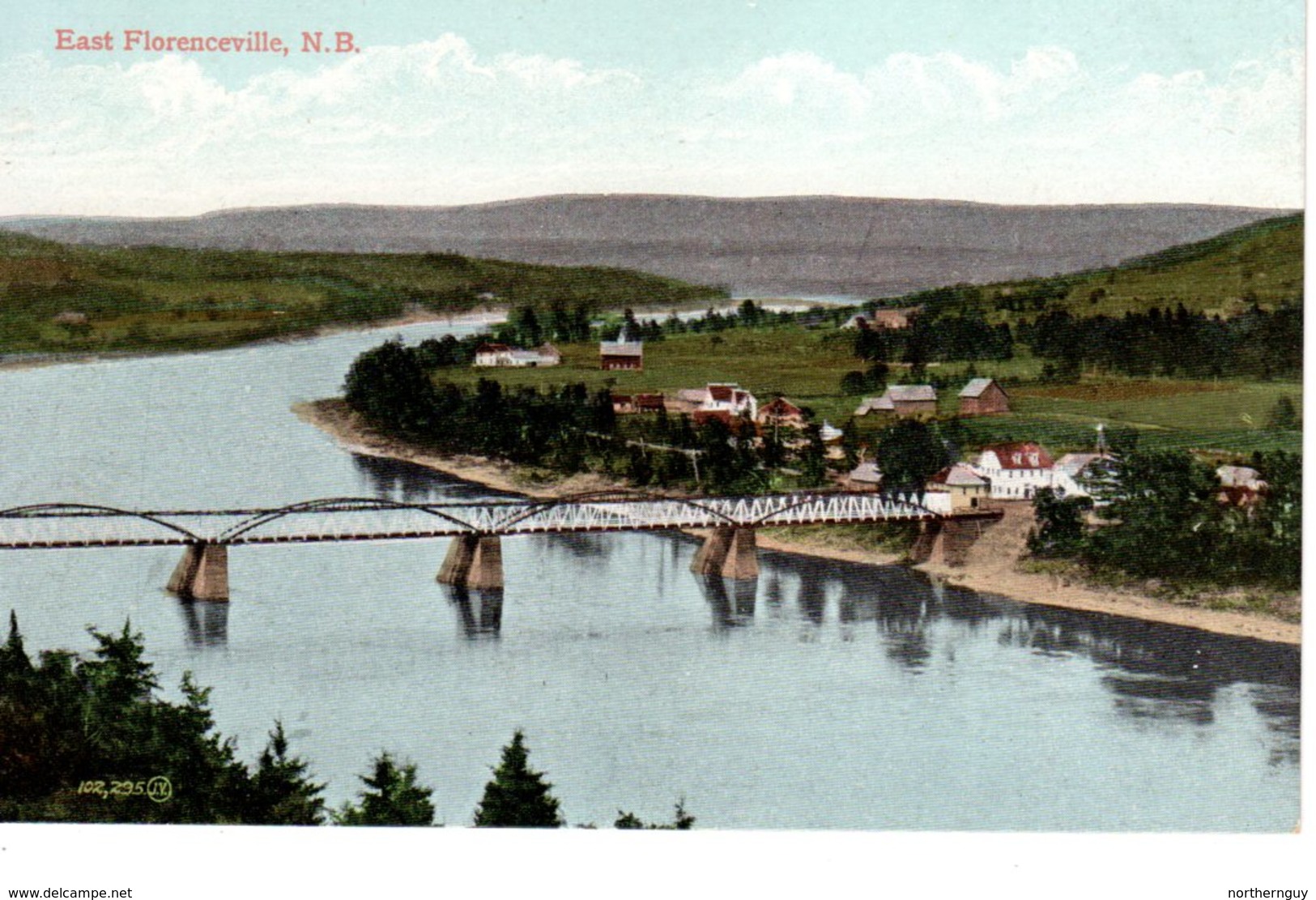 EAST FLORENCEVILLE, New Brunswick , Canada,  Town & Bridge, Pre-1920 Postcard - Other & Unclassified