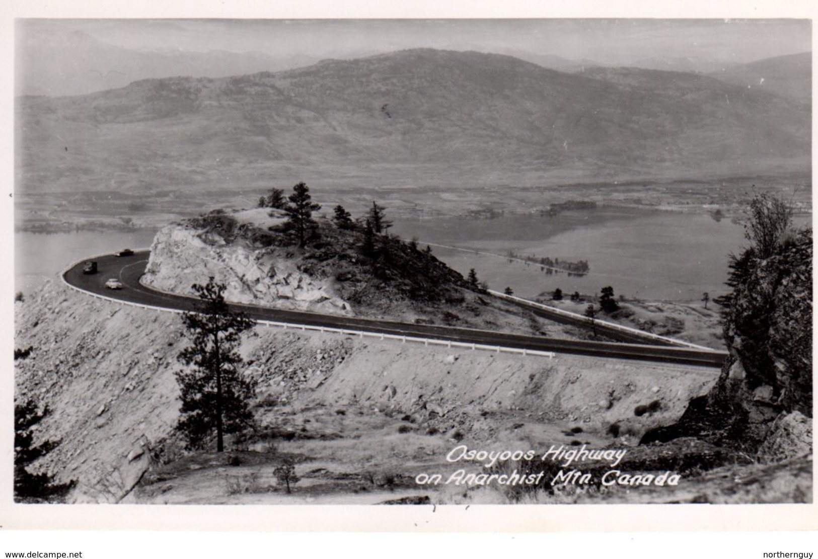 OSOYOOS, British Columbia , Canada, Osoyoos Highway On Anarchist Mountain, Old RPPC - Osoyoos