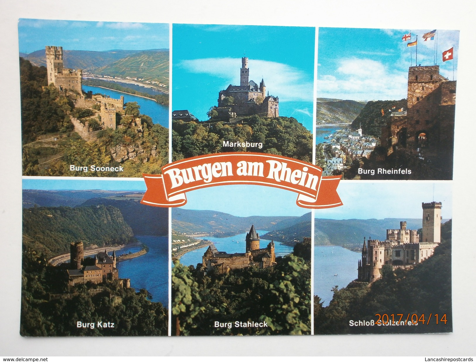 Postcard Burgen Am Rhein Multiview Castle My Ref B21017 - Castles