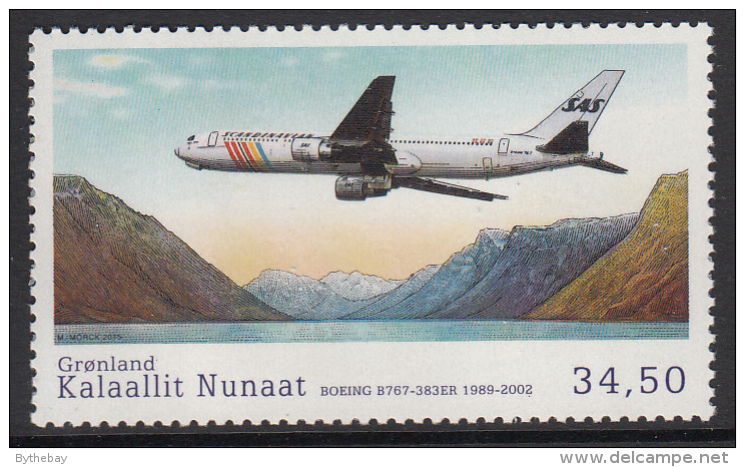 Greenland MNH 2015 34.50k Boeing B767-383ER Airplane - Civil Aviation - Avions