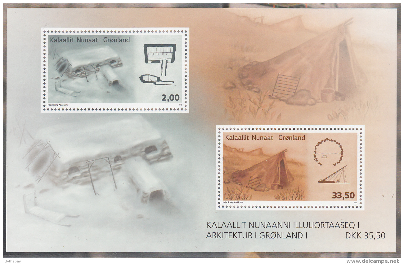 Greenland MNH 2015 Souvenir Sheet Of 2 Traditional Greenlandic Architecture - Neufs