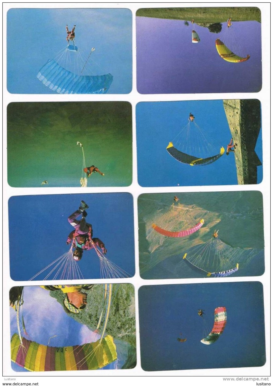 75 calendars calendriers calendarios Parachutisme Collection complète Portugal 1993  Parachuting Helicopter Hélicoptère