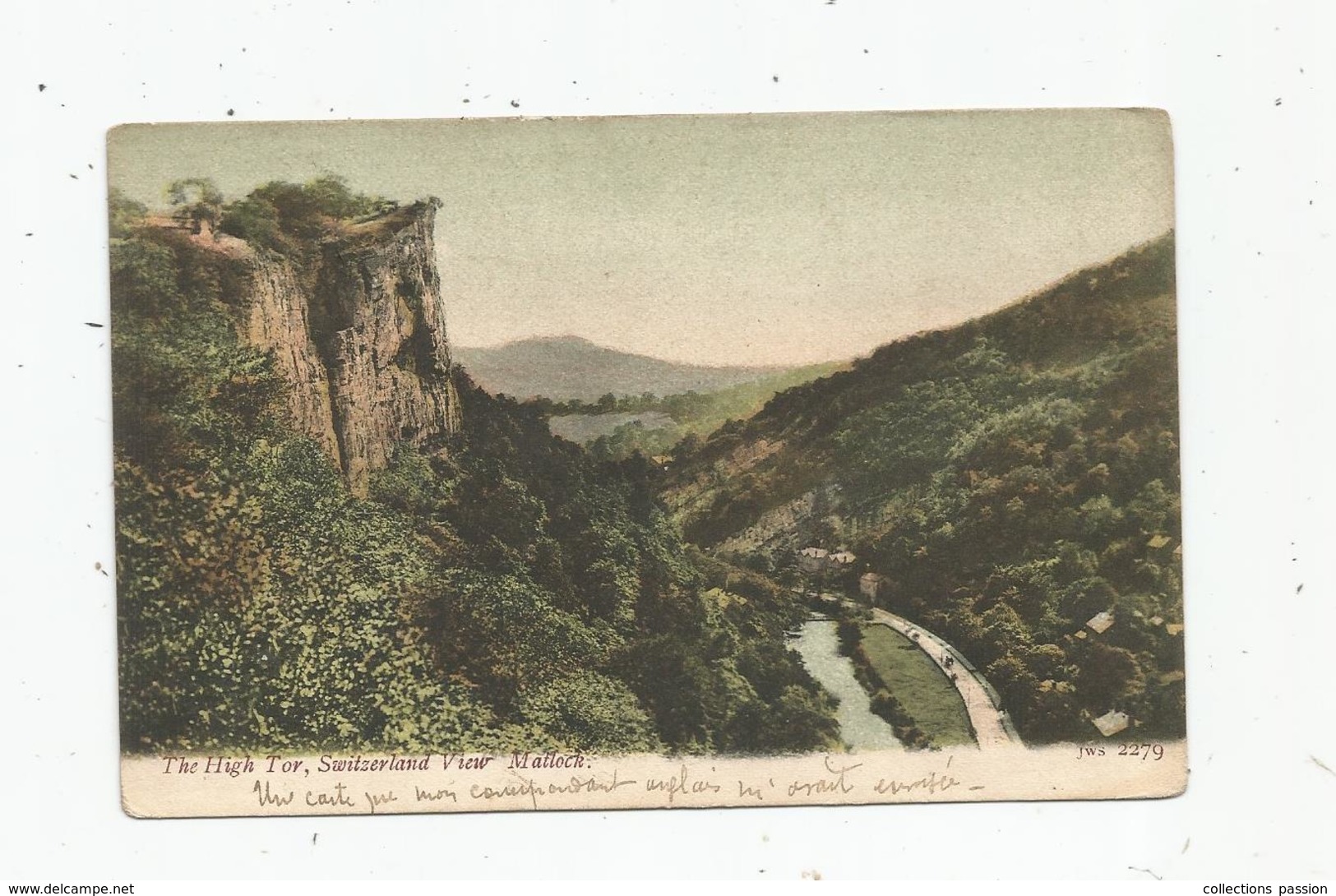 Cp , Angleterre , The High Tor , Switzerland View MATLOCK , écrite 1915 - Derbyshire