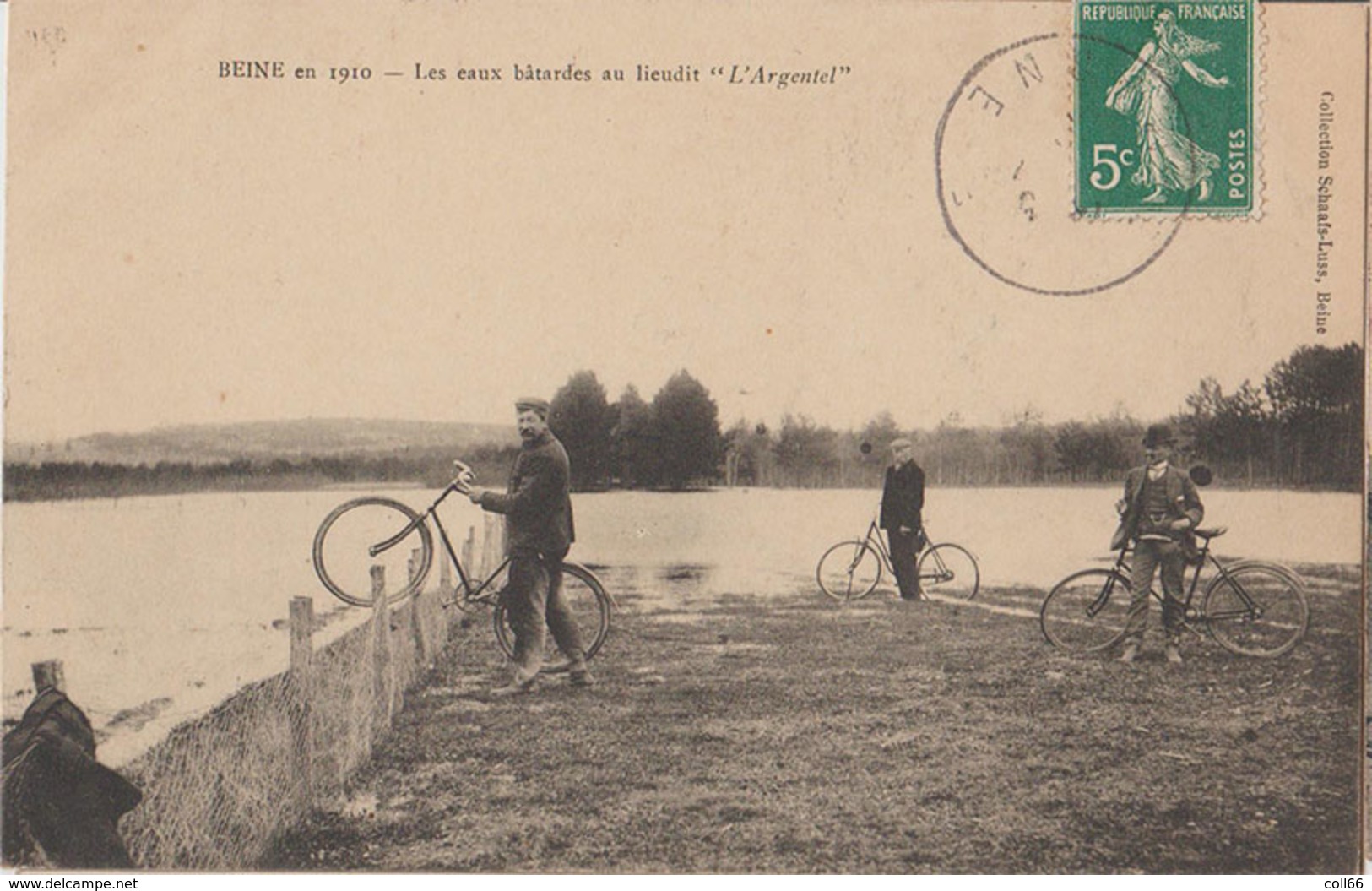 51 Beine 1910 Cyclistes Les Eaux Batardes à L'Argentel TB Animée éditeur Collection Schaafs-Luss Beine - Autres & Non Classés