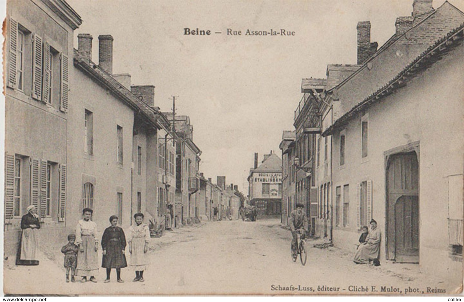 51 Beine 1907 Rue Asson La Rue TB Animée éditeur Collection Schaafs-Luss Beine Cliché Mulot à Reims - Autres & Non Classés