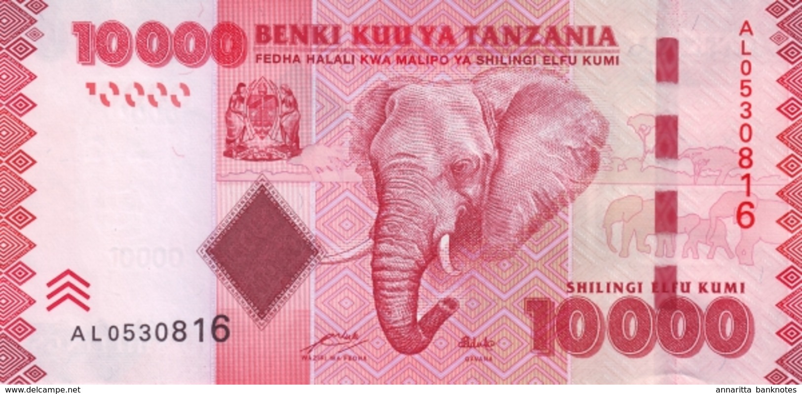 TANZANIA 10000 SHILLINGS ND (2011) P-44a UNC SIGN. MKULO & NDULU [TZ143a] - Tanzania