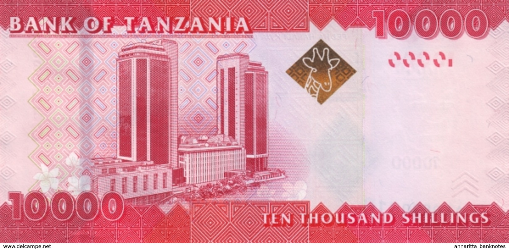 TANZANIA 10000 SHILLINGS ND (2011) P-44a UNC SIGN. MKULO & NDULU [TZ143a] - Tanzania