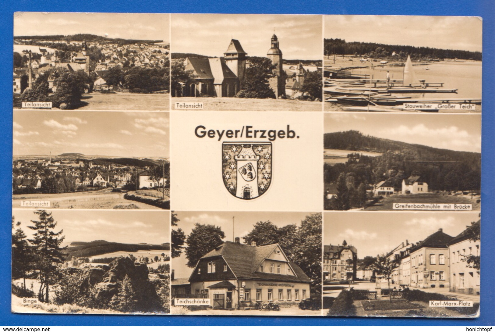 Deutschland; Geyer Erzgeb.; Multibildkarte Mit Teichschänke Und Greifenbachmühle - Geyer