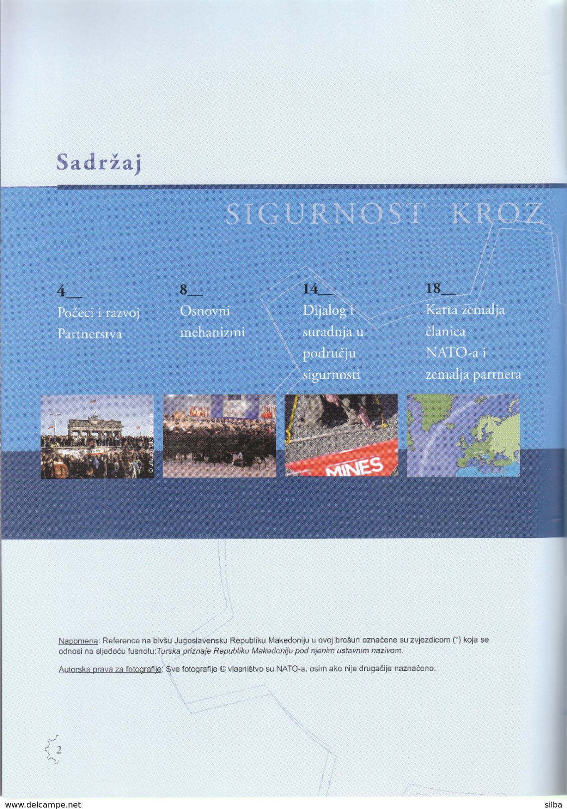 NATO OTAN Brochure / 2005 / Security Through The Partnership / Croatian Language Edition - Slav Languages