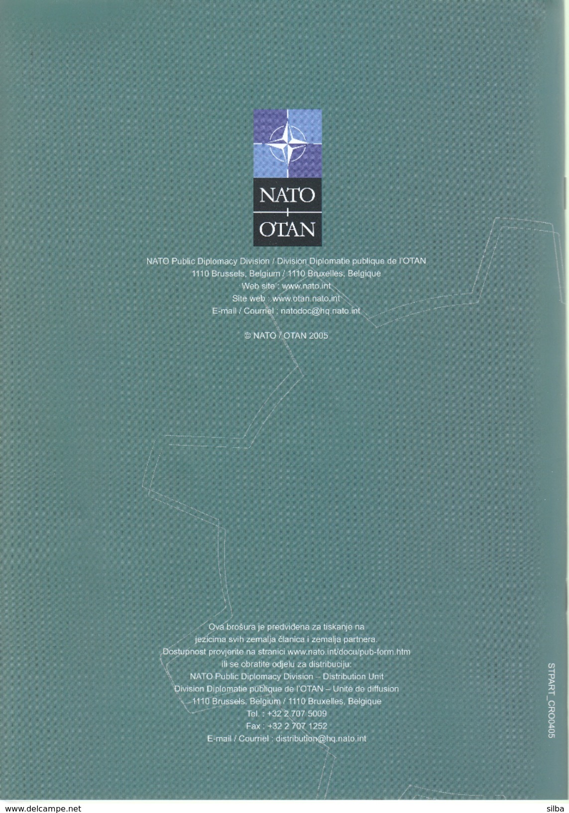 NATO OTAN Brochure / 2005 / Security Through The Partnership / Croatian Language Edition - Slav Languages