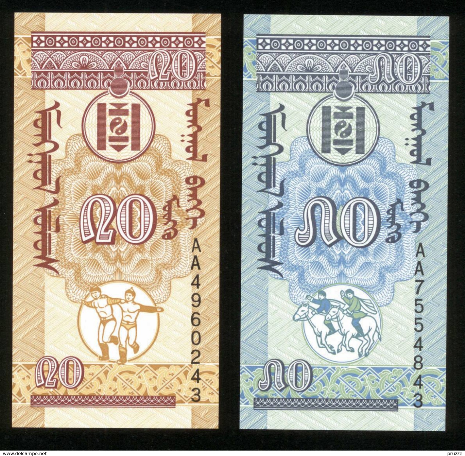 Mongolei 1993, 20 + 50 Mongo - UNC - Erhaltung I - Mongolia