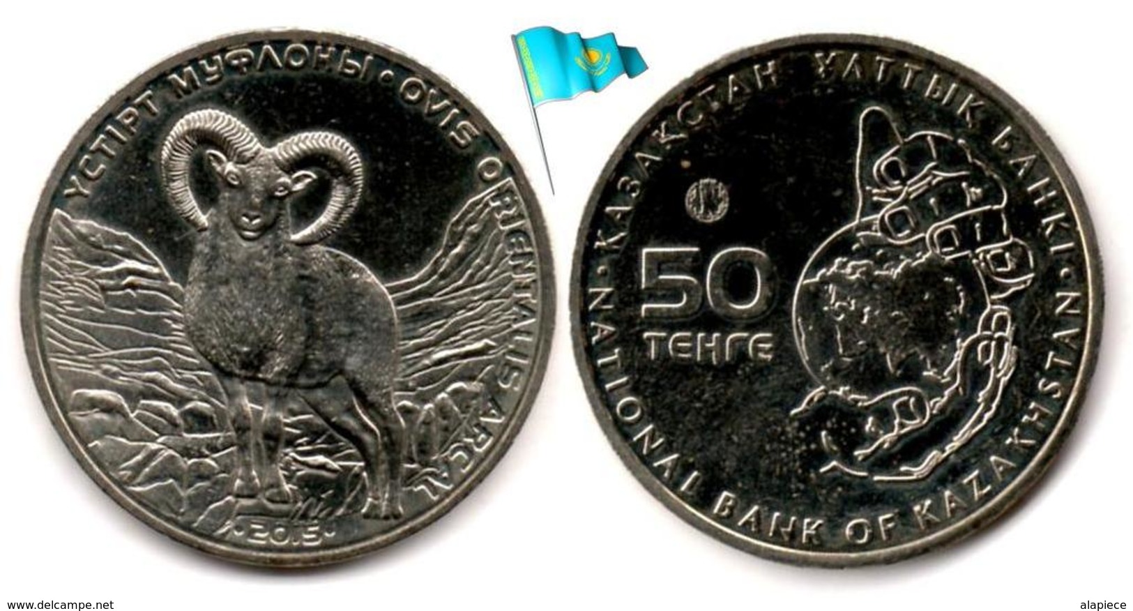 Kazakhstan - 50 Tenge 2015 (Ustyurt S Mouflon - UNC) - Kasachstan