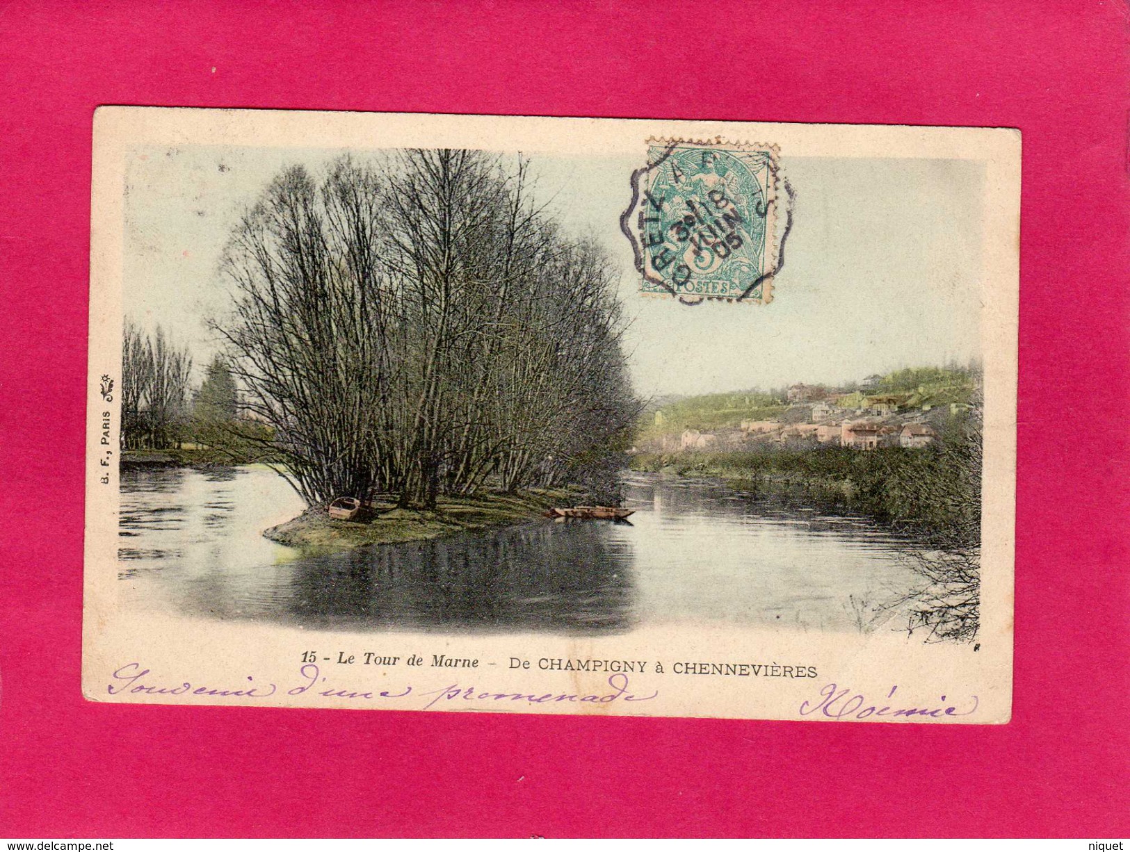 51 MARNE, Le Tour De Marne, De Champigny à Chennevières, 1905, (B. F.) - Champigny