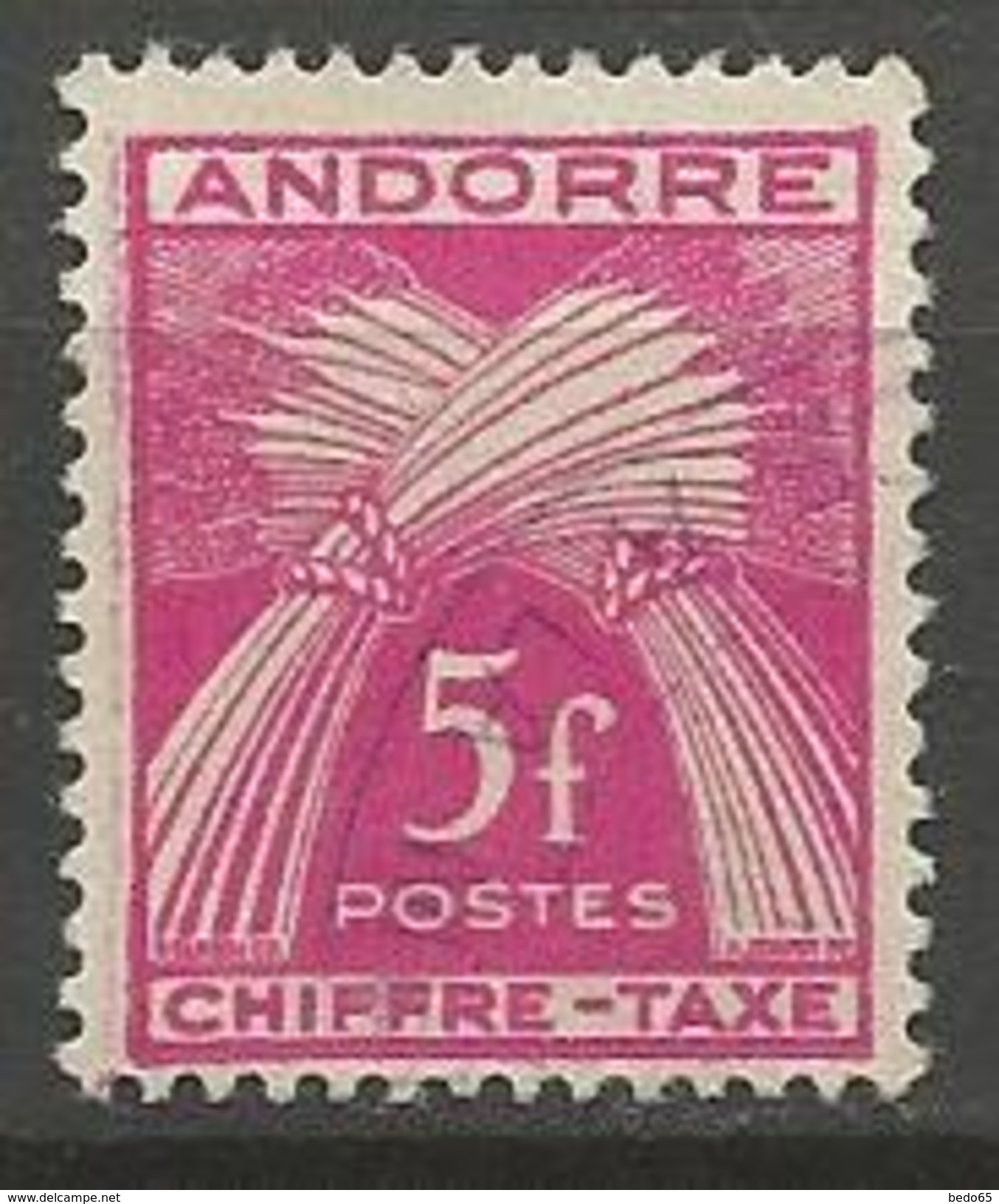 ANDORRE TAXE N° 29 OBL TB - Used Stamps