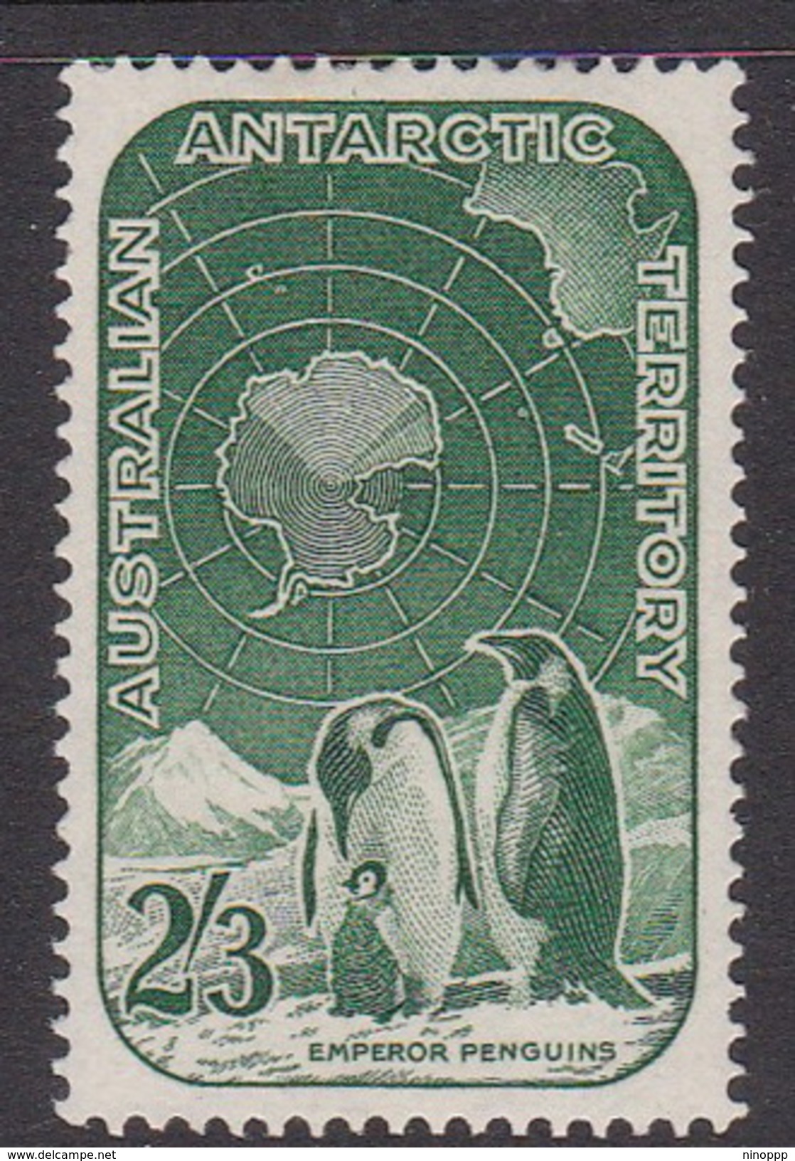 Australian Antarctic Territory  ASC 6 1959 Definitives Two Shillings Green MNH - Neufs