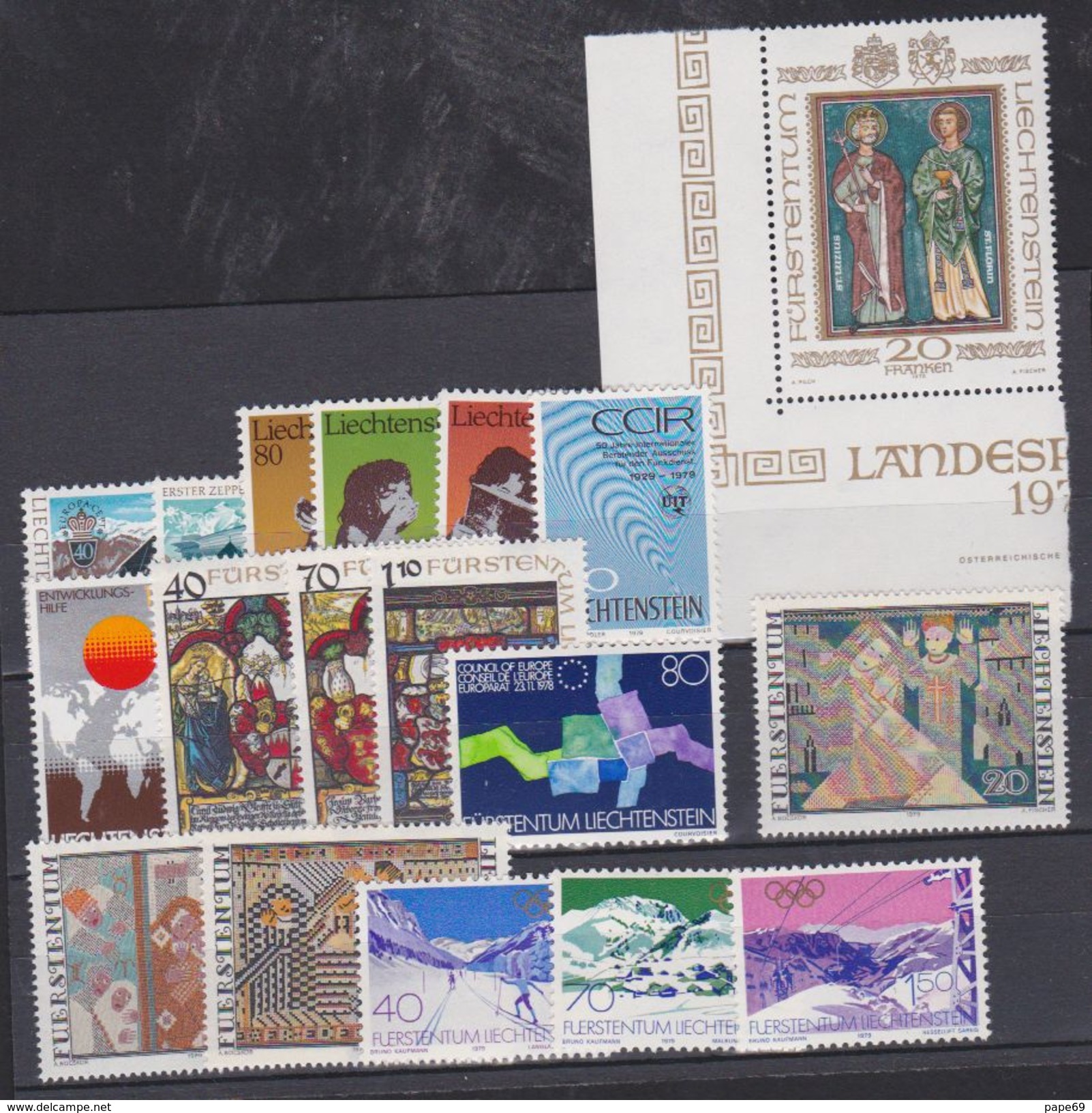 Liechtenstein Année Complète 1979 XX Timbres-Poste Du N° 664 à 681 Soit 18 Timbres Sans Charnière, TB - Volledige Jaargang