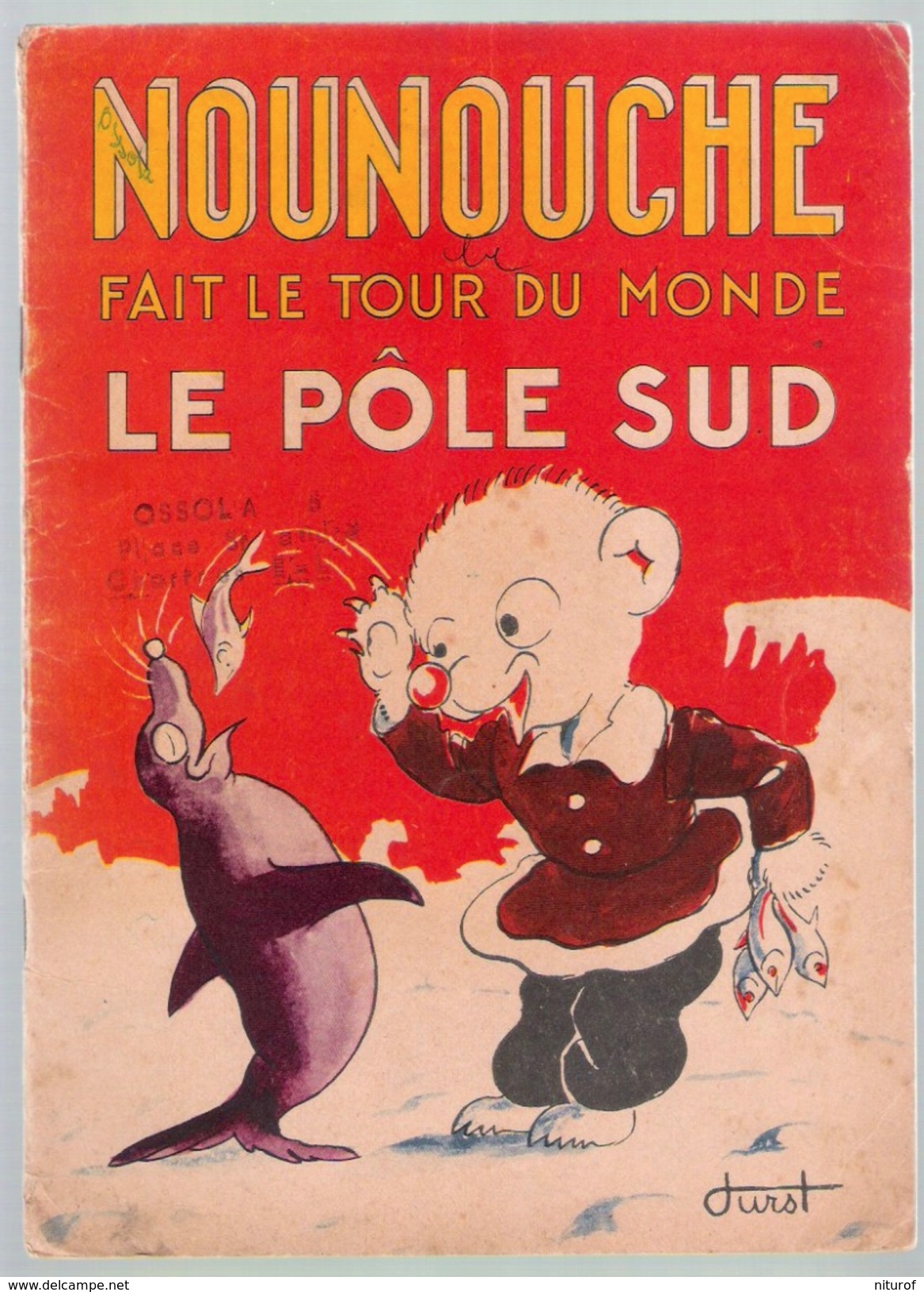 Lot 4 NOUNOUCHE : Amérique -Afrique - Asie - Pôle Sud  - Par DURST - éd. Enfants De France - Lots De Plusieurs BD