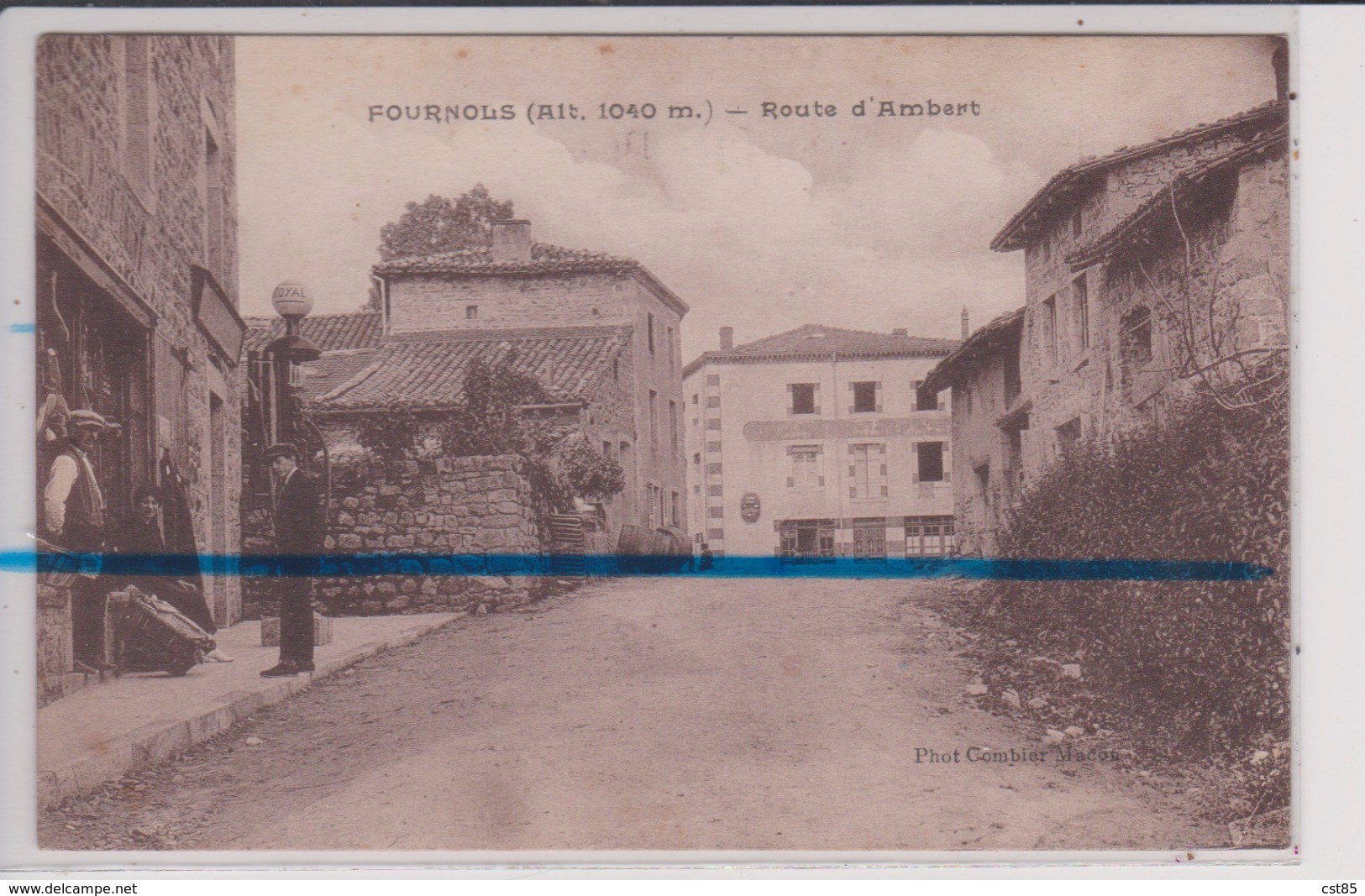 CPA - FOURNOLS - Alt Altitude 1040 M. Mètre - Route D'AMBERT - Autres & Non Classés