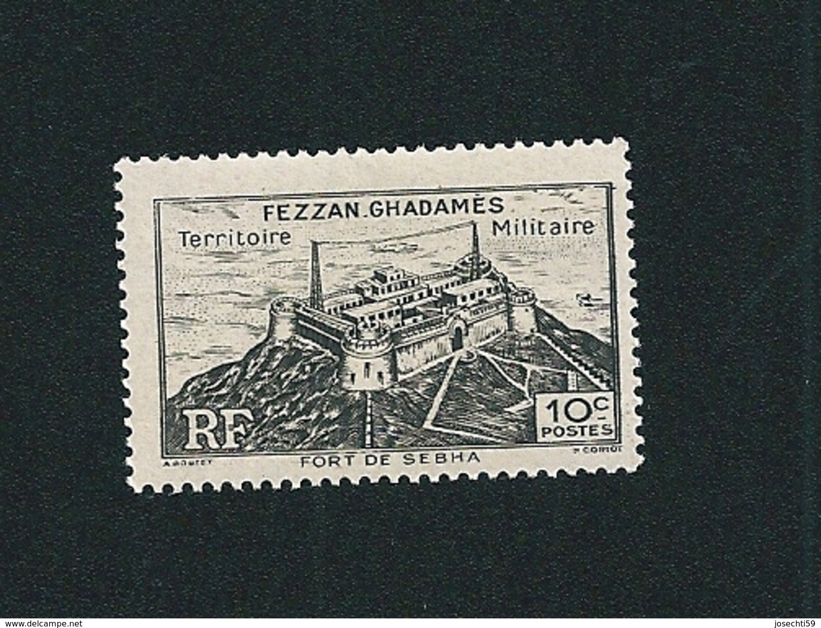 N° 28 Fezzan-Ghadames. Fort De Sebha. Timbre Libye (1946) Neuf - Nuevos