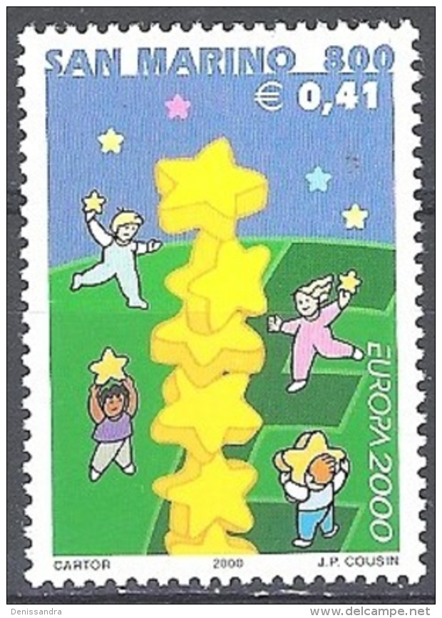 San Marino 2000 Michel 1883 Neuf ** Cote (2015) 1.50 Euro Europa CEPT Colonne D'étoiles - Neufs
