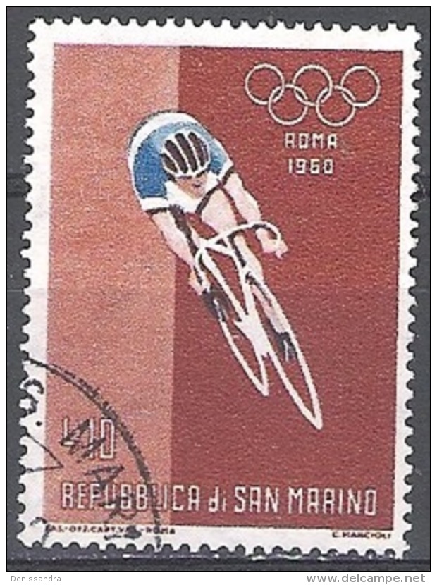 San Marino 1960 Michel 650 O Cote (2006) 0.10 Euro Jeux Olympiques Rome Cyclisme Cachet Rond - Oblitérés