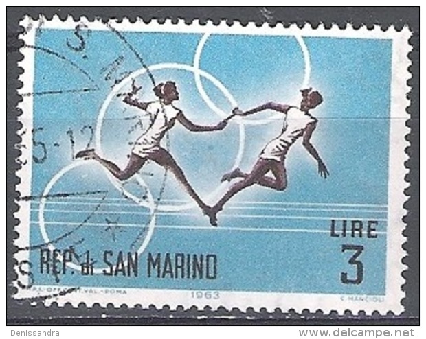 San Marino 1963 Michel 784 O Cote (2006) 0.10 Euro Jeux Olympiques Tokyo 1964 Le Relais Cachet Rond - Oblitérés