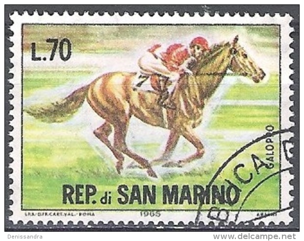 San Marino 1966 Michel 853 O Cote (2006) 0.10 Euro Saut D'obstacles équestre Cachet Rond - Oblitérés