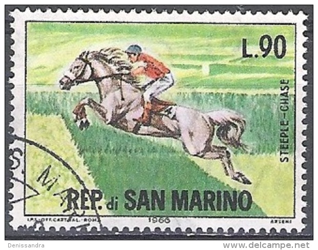 San Marino 1966 Michel 854 O Cote (2006) 0.20 Euro Course D'obstacles équestre Cachet Rond - Oblitérés