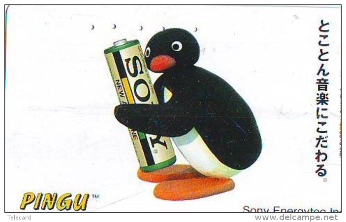 Télécarte Japon * BD Comics * Oiseau (25) MANCHOT * LAPIN * PINGU * PENGUIN BRID JAPAN CARTOON - Pinguine