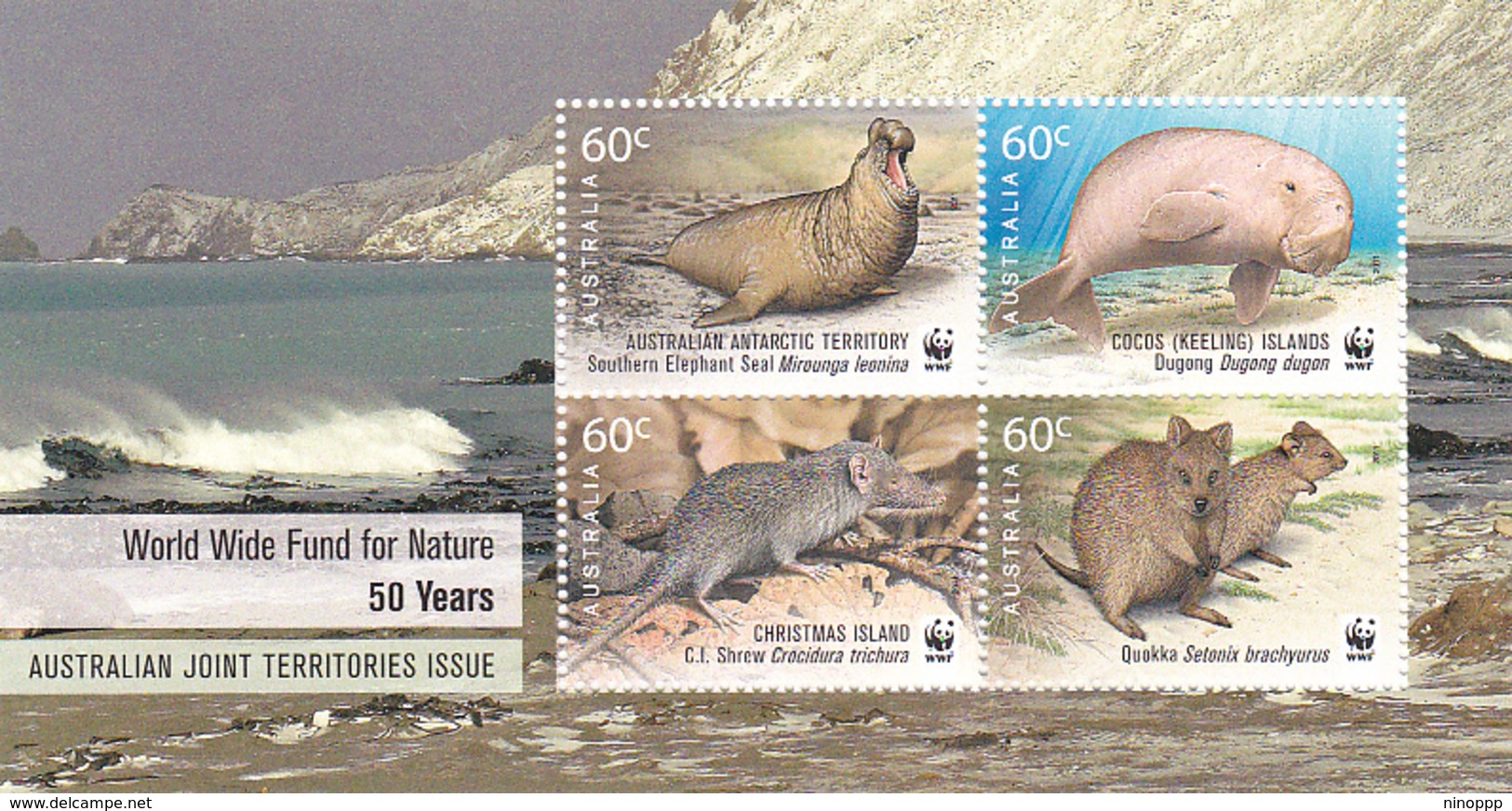 Australian Antarctic Territory  ASC 2009  50th Anniversary WWF Mini Sheet MNH - Unused Stamps