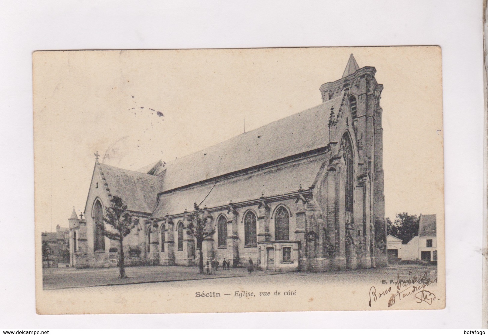 CPA DPT 59 SECLIN, EGLISE, VUE DE COTE En 1905! - Seclin