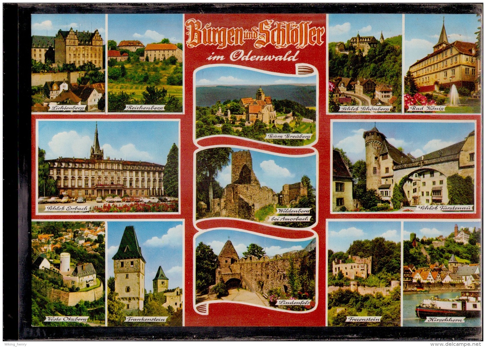 Odenwald - Mehrbildkarte 9   Burgen Und Schlösser Im Odenwald - Odenwald