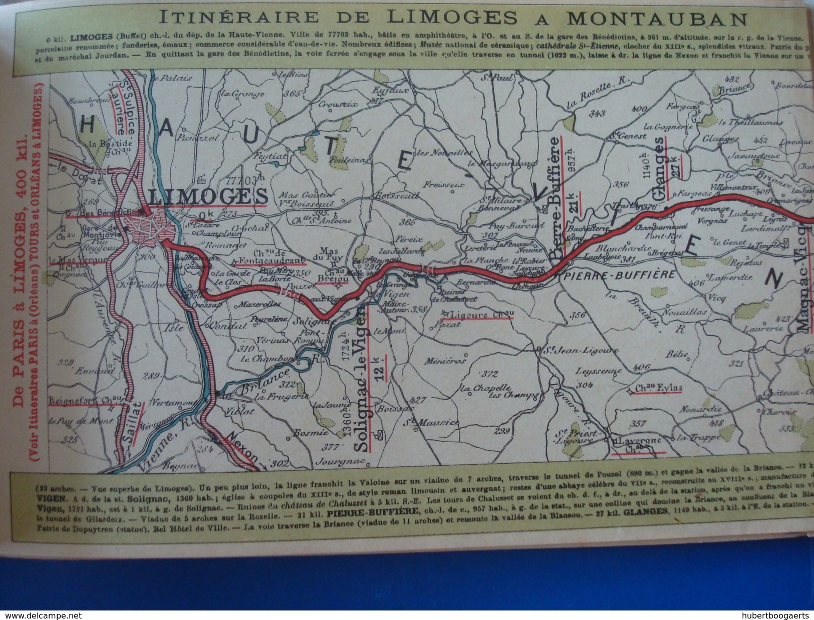 La France En Chemin De Fer : Itinéraire LIMOGES à MONTAUBAN En 1903 - Compagnie D'Orléans No 5 De La Collection - Europe