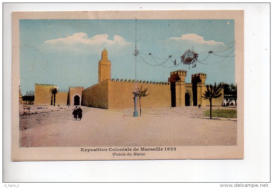 REF 280  : CPA Marseille Exposition Coloniale 1922 Palais Du Maroc Collection Banania - Expositions Coloniales 1906 - 1922