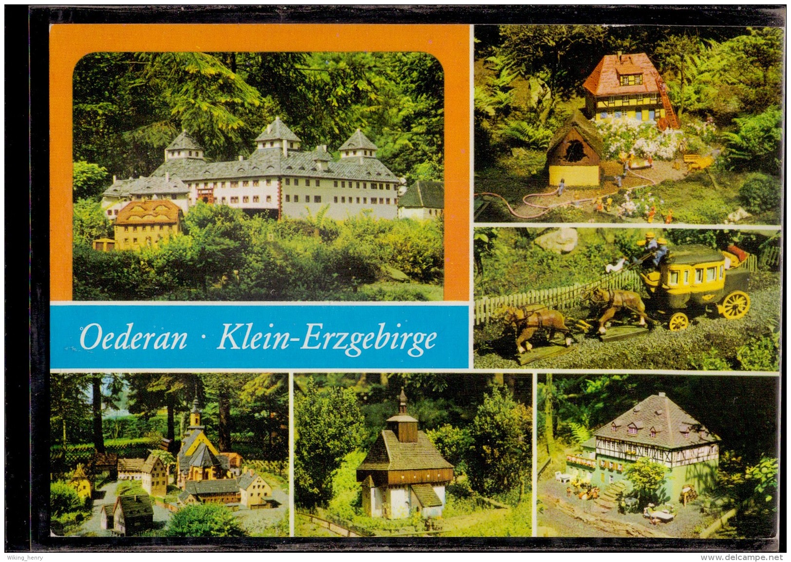 Oederan - S/w Mehrbildkarte 5   Klein Erzgebirge - Oederan