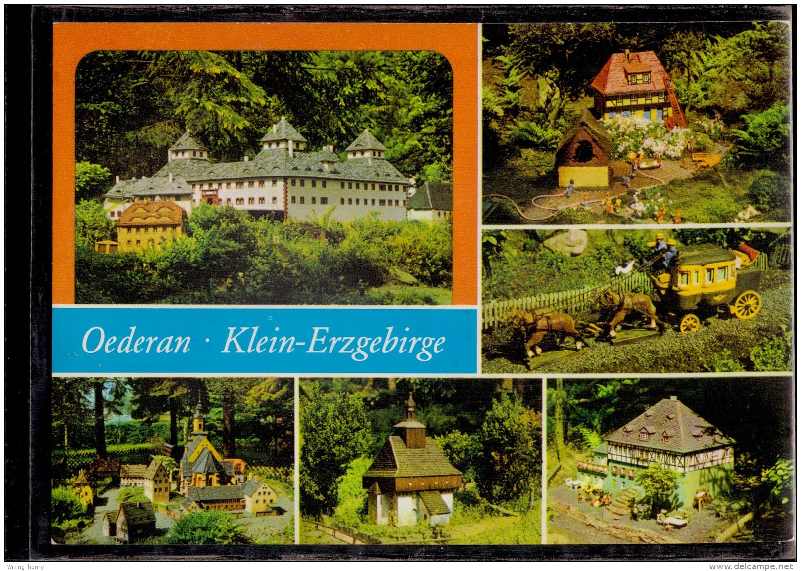 Oederan - S/w Mehrbildkarte 6   Klein Erzgebirge - Oederan