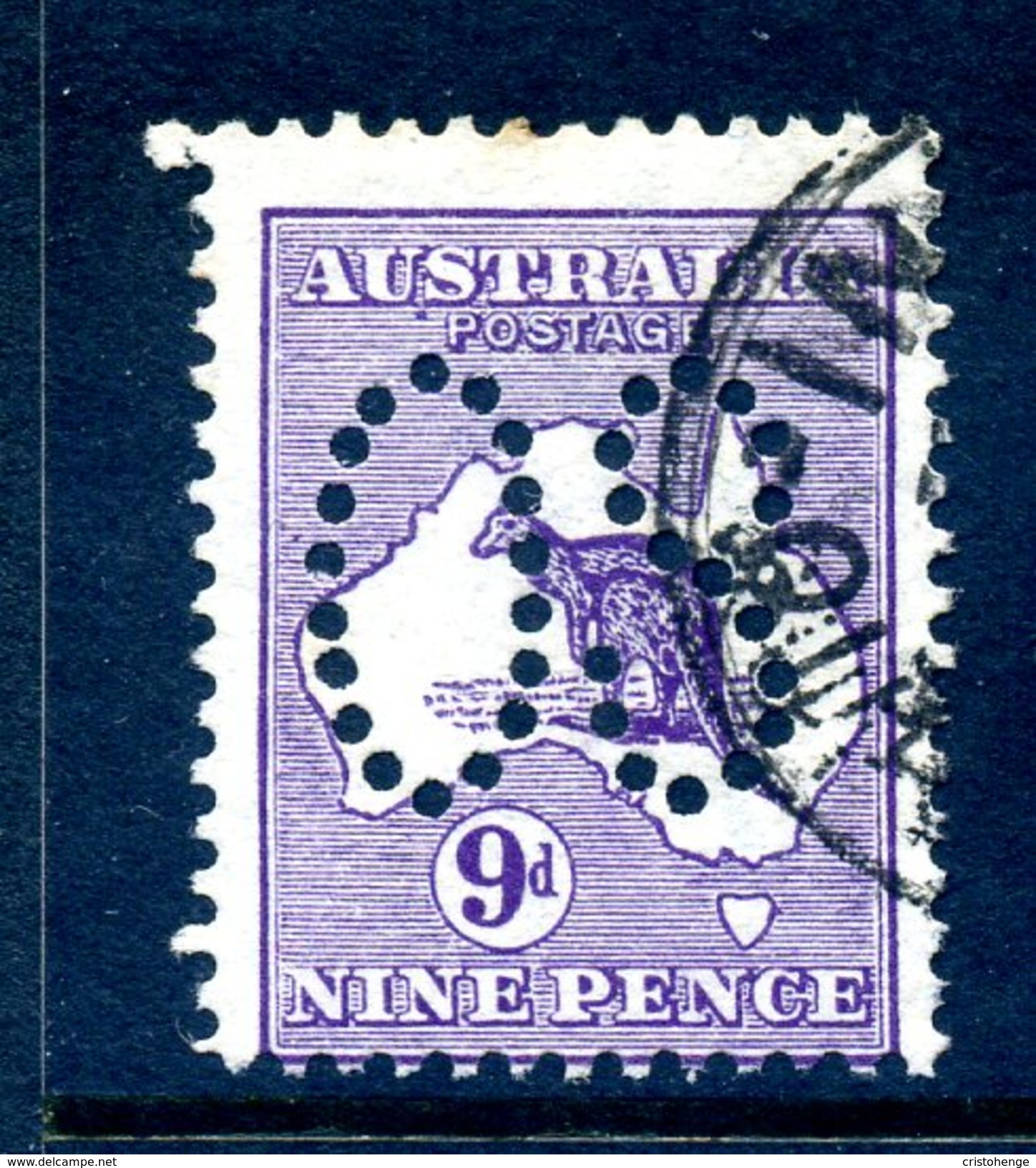 Australia 1913 KGV Roos - Official - Large OS - 9d Violet Used (SG O9) - Dienstmarken