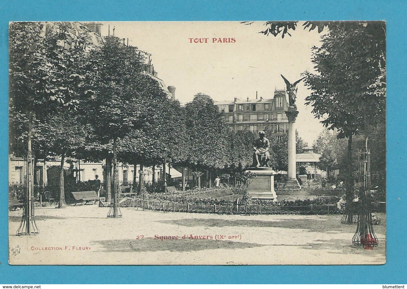 CPA TOUT PARIS 27 - Square D'Anvers (IXème Arrt.) Ed. FLEURY - Paris (09)