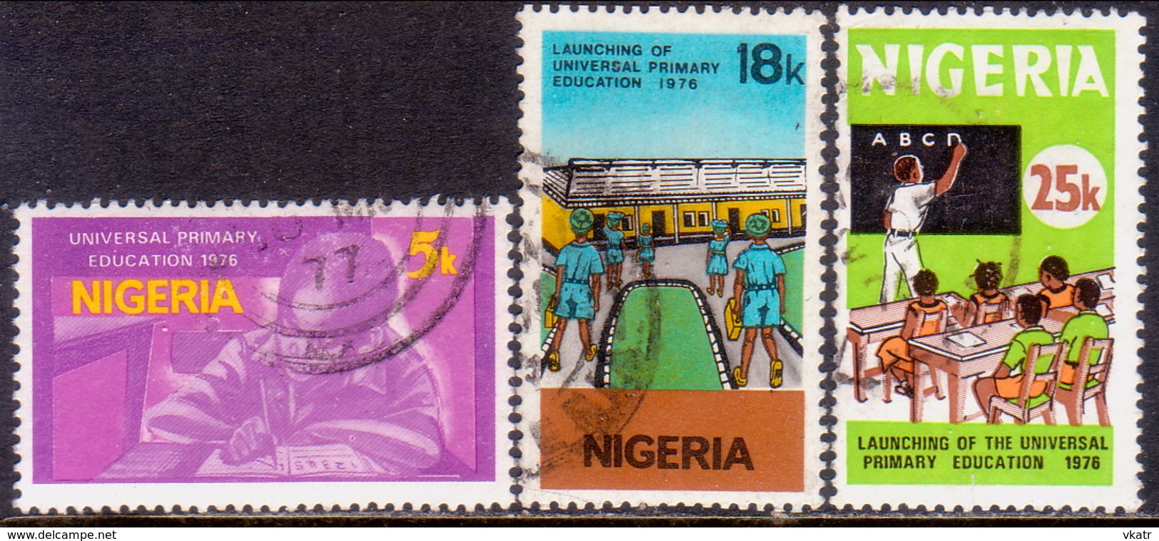 NIGERIA 1976 SG #358-60 Compl.set Used Unversal Primary Educatioin - Nigeria (1961-...)