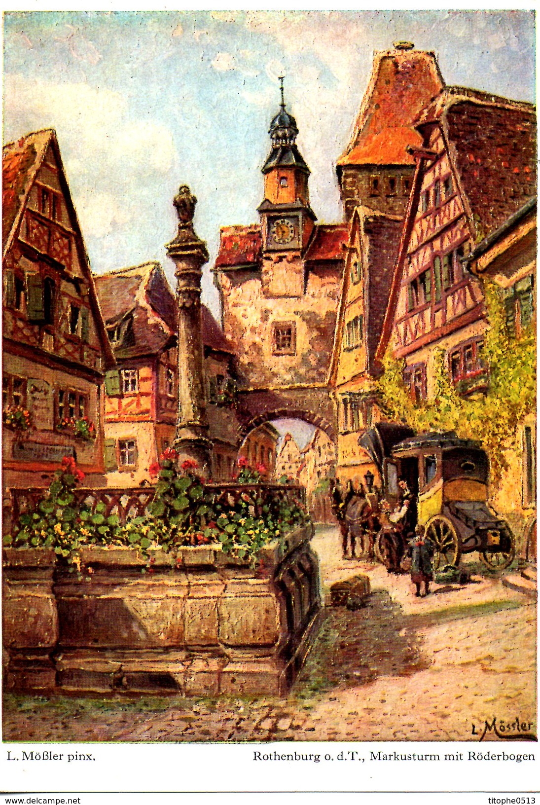 ALLEMAGNE. Carte Postale écrite. Rothenburg. - Ansbach