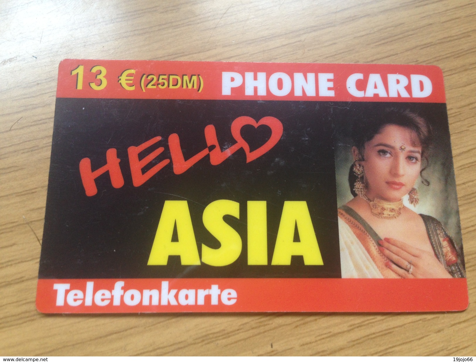 Hello Asia  13   Euro  - Little Printed Nice Woman   -   Used Condition - GSM, Cartes Prepayées & Recharges