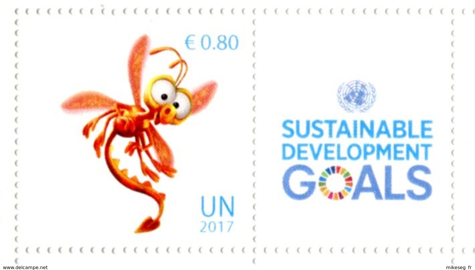 ONU Vienne 2017 - Détaché De Feuille De Timbres Perso - Inter.day Of Happiness Smurfs ** - Neufs