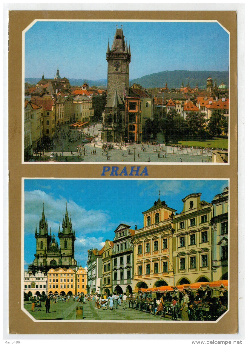 PRAHA-PRAG- PRAGUE-PRAGA     STAROMESTSKE  NAMESTI   (VIAGGIATA) - Repubblica Ceca