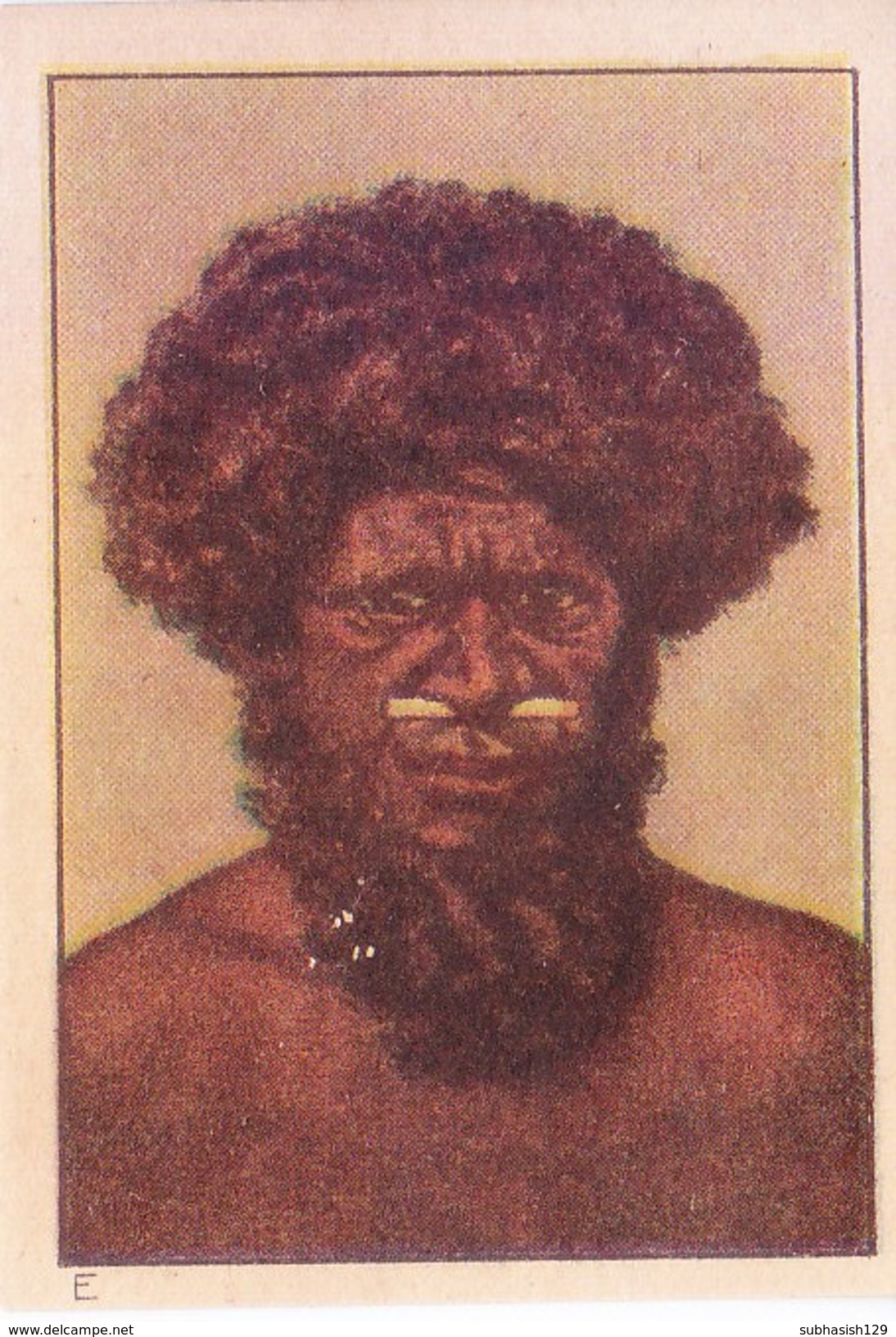 SWITZERLAND - NESTLE 'S PICTURE STAMP / CARD / LABEL - WONDERS OF THE WORLD - TRIBAL MAN - Advertising